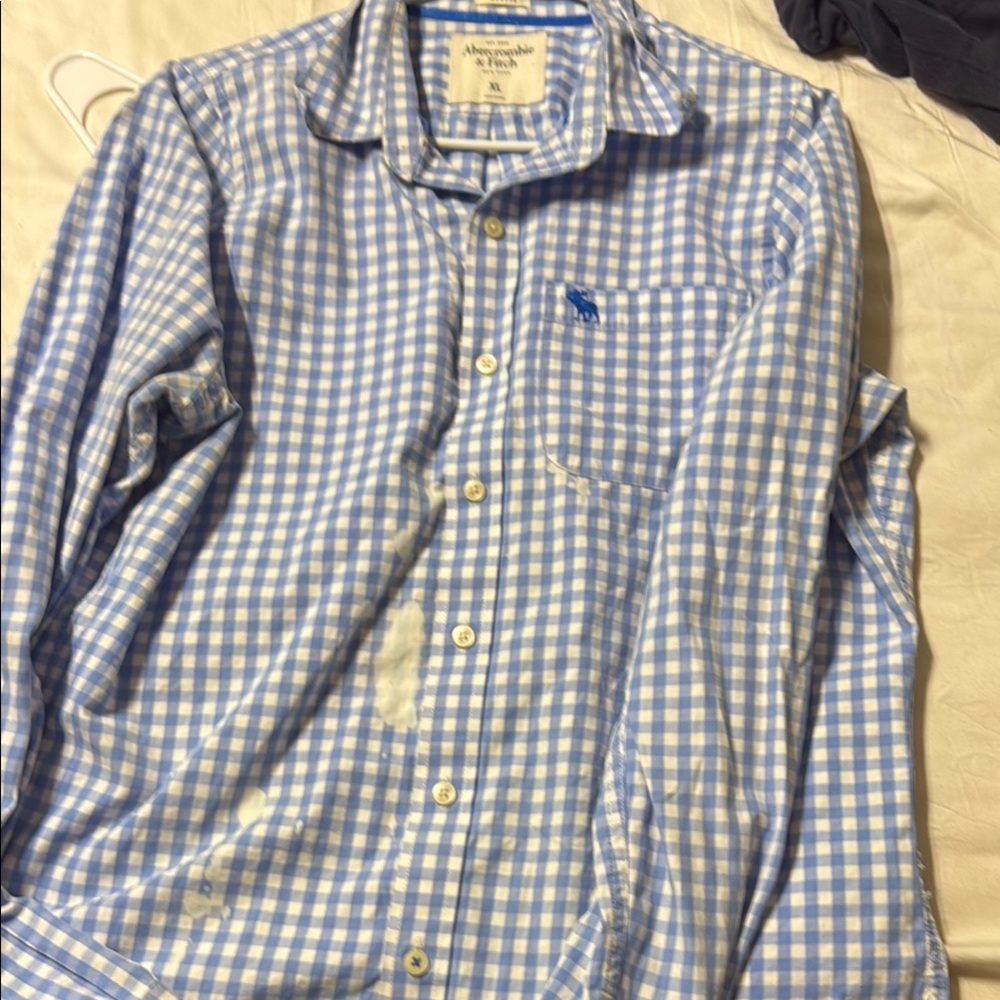Abercrombie & Fitch Blue Checkered Men's Shirt